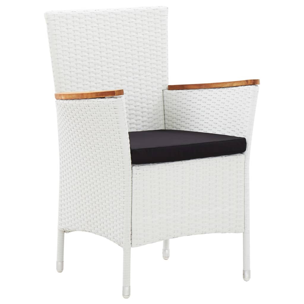 Salon de jardin 7 pcs résine tressée blanc Salons de jardin vidaXL