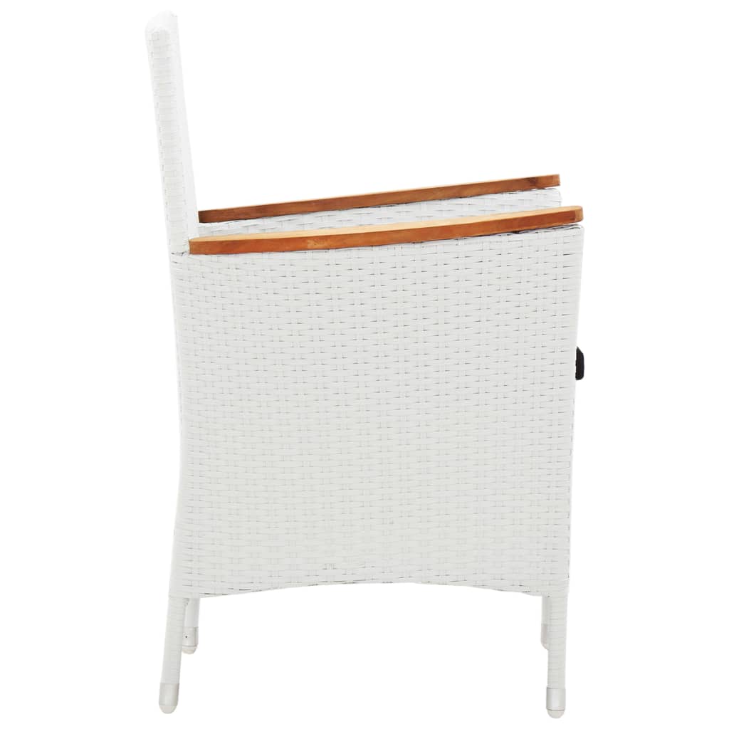 Salon de jardin 7 pcs résine tressée blanc Salons de jardin vidaXL