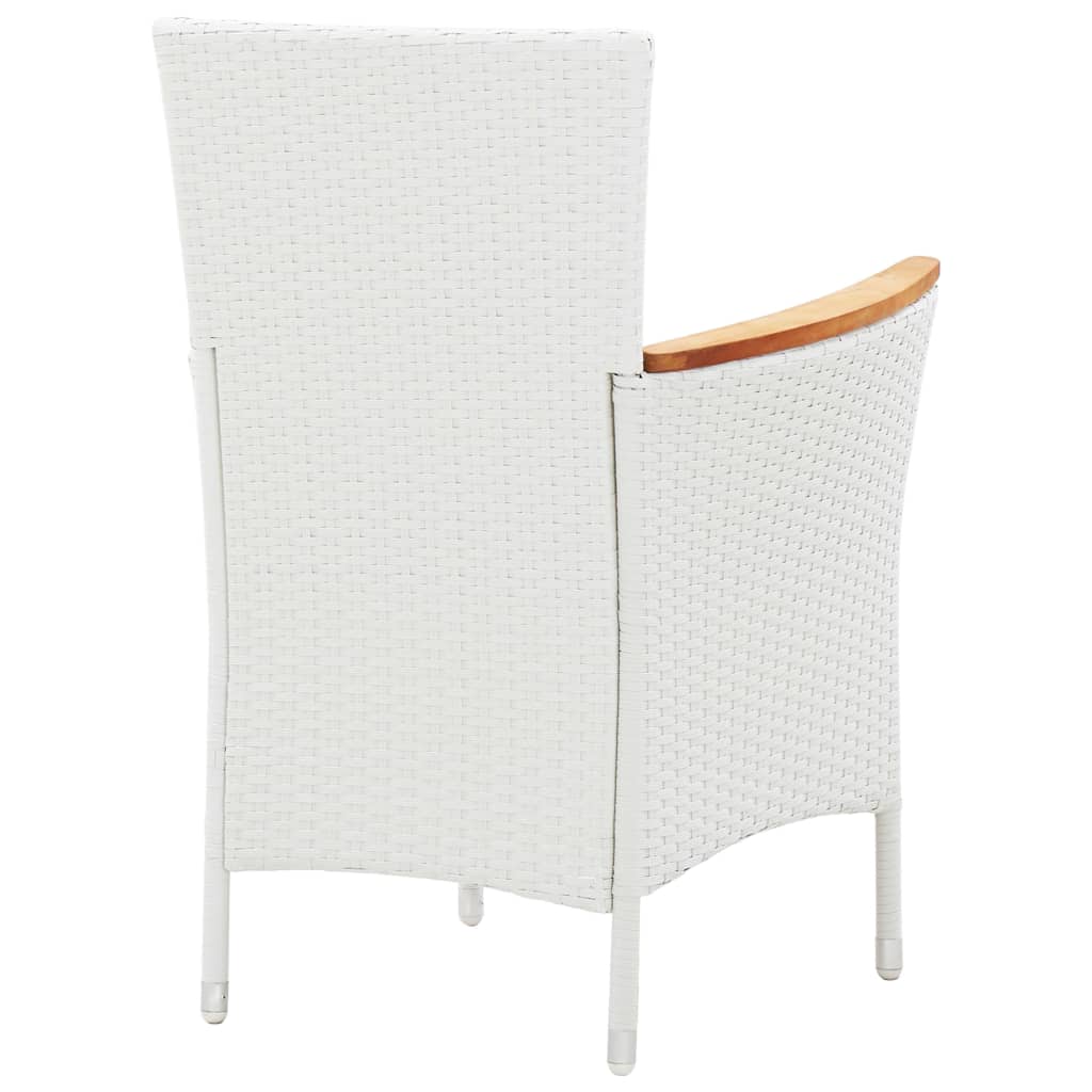Salon de jardin 7 pcs résine tressée blanc Salons de jardin vidaXL