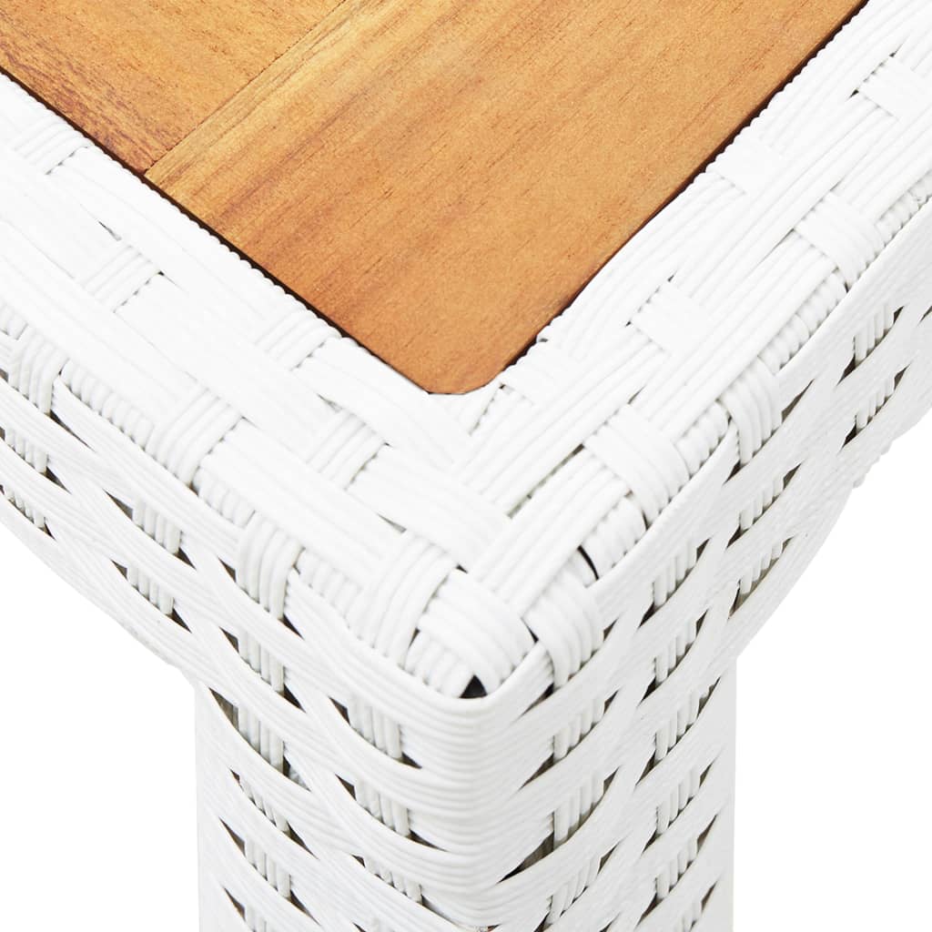Salon de jardin 7 pcs résine tressée blanc Salons de jardin vidaXL