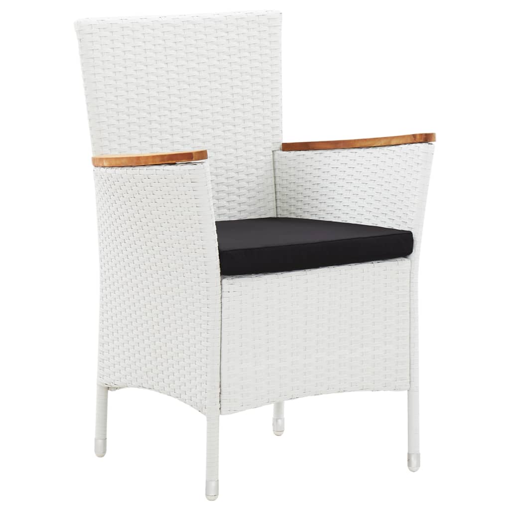Salon de jardin 5 pcs résine tressée blanc Salons de jardin vidaXL