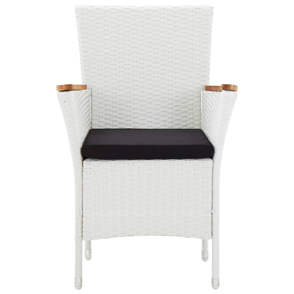 Salon de jardin 5 pcs résine tressée blanc Salons de jardin vidaXL