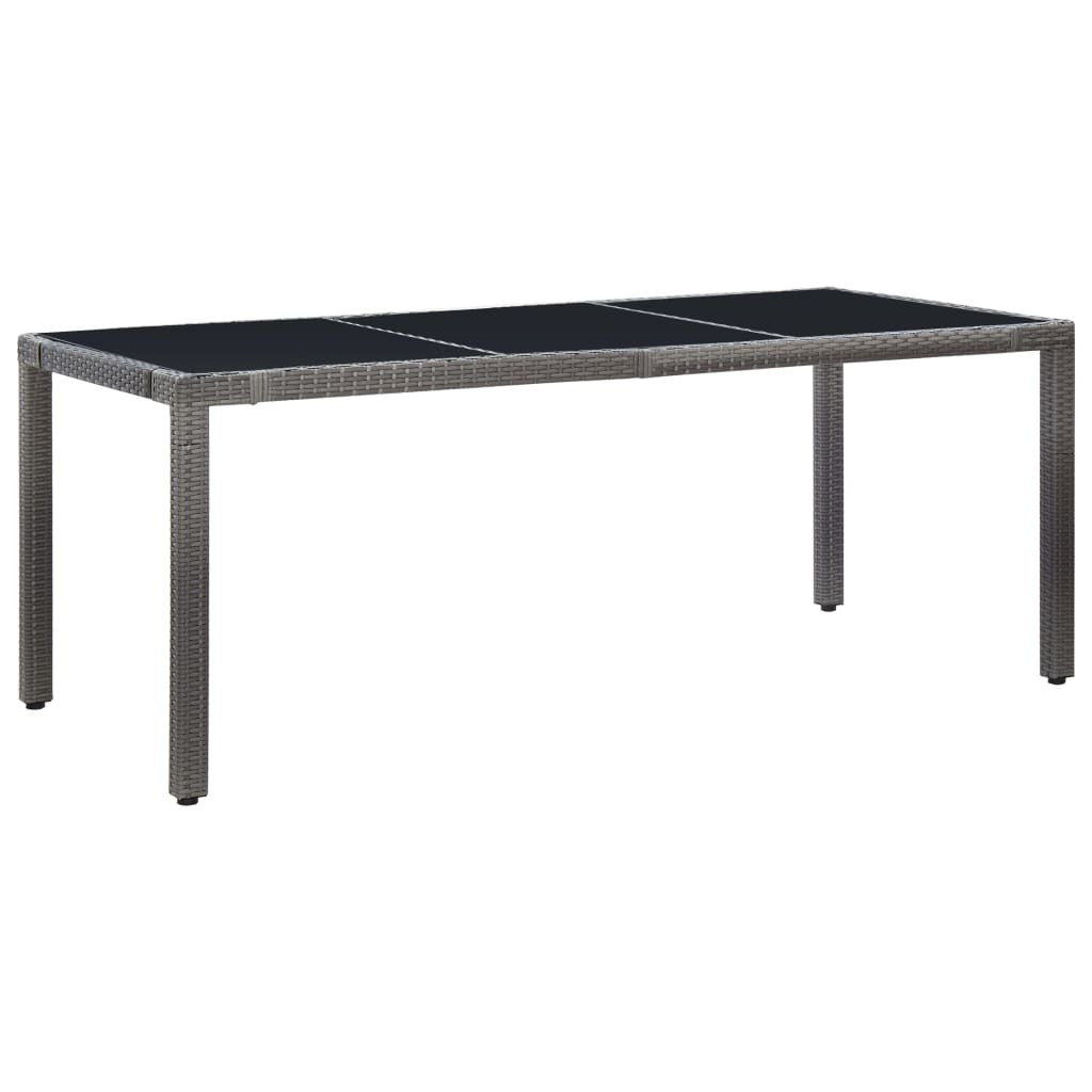 Ensemble à manger d'extérieur 9 pcs Résine tressée Gris - XIOS