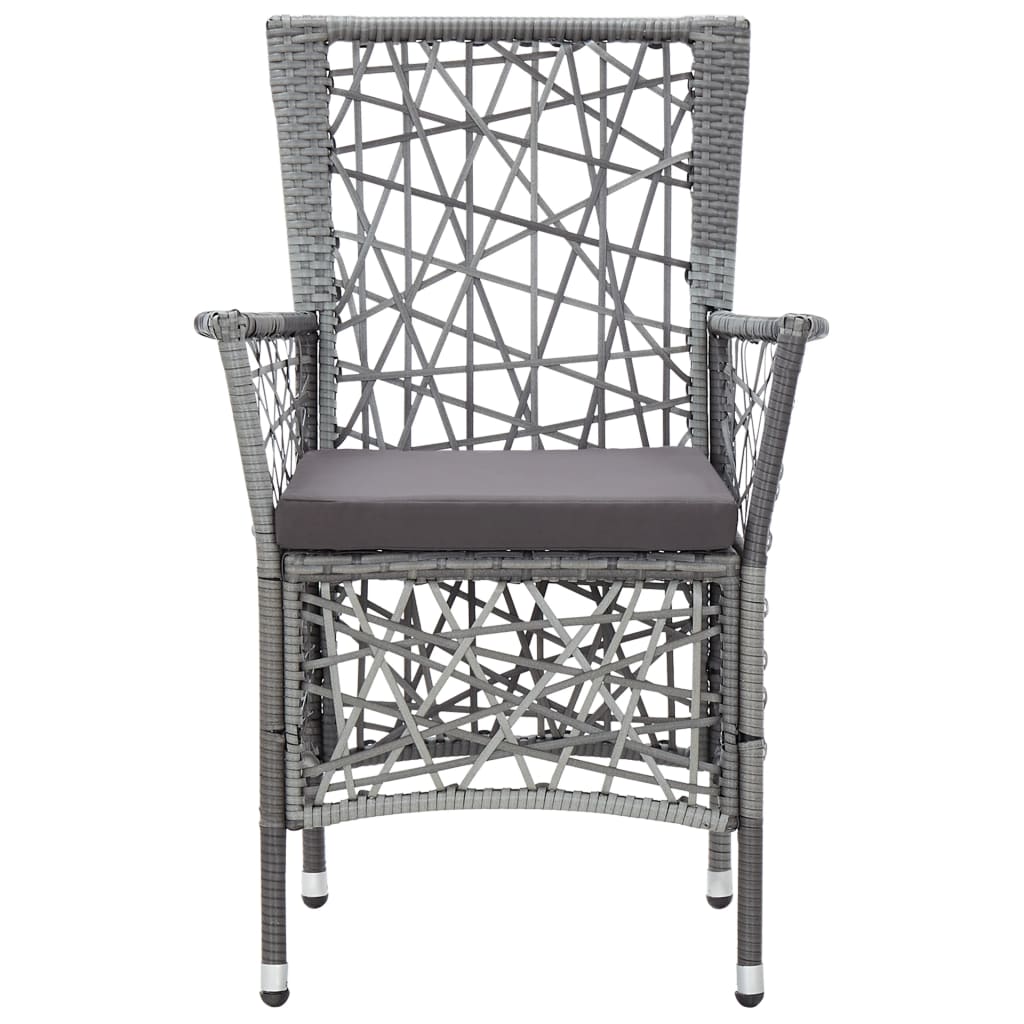 Ensemble à manger d'extérieur 9 pcs Résine tressée Gris - XIOS