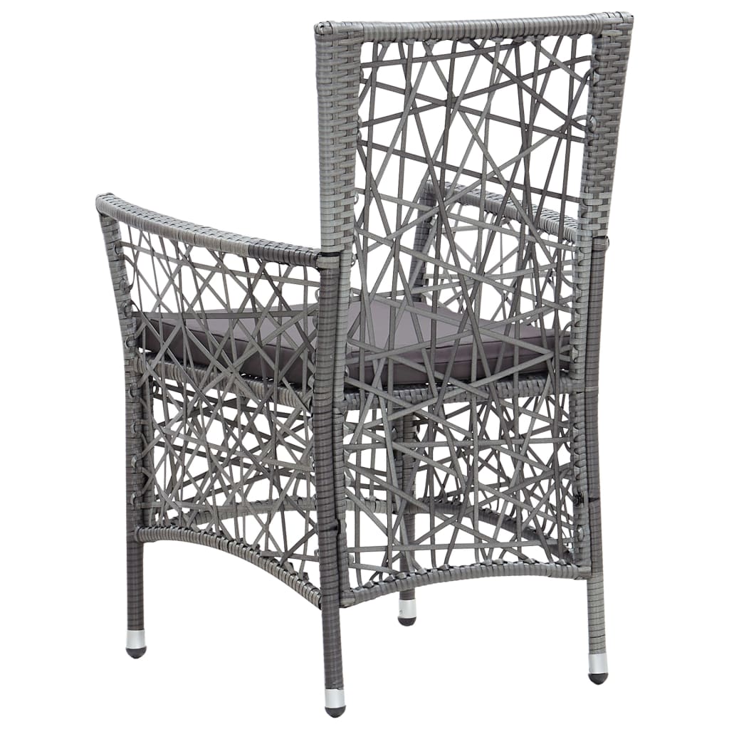 Ensemble à manger d'extérieur 9 pcs Résine tressée Gris - XIOS