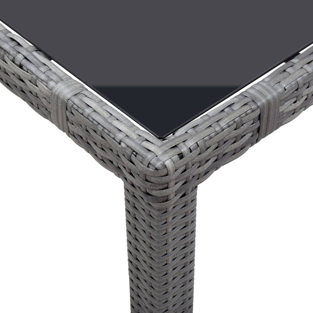 Ensemble à manger d'extérieur 7 pcs Résine tressée Gris - XIOS