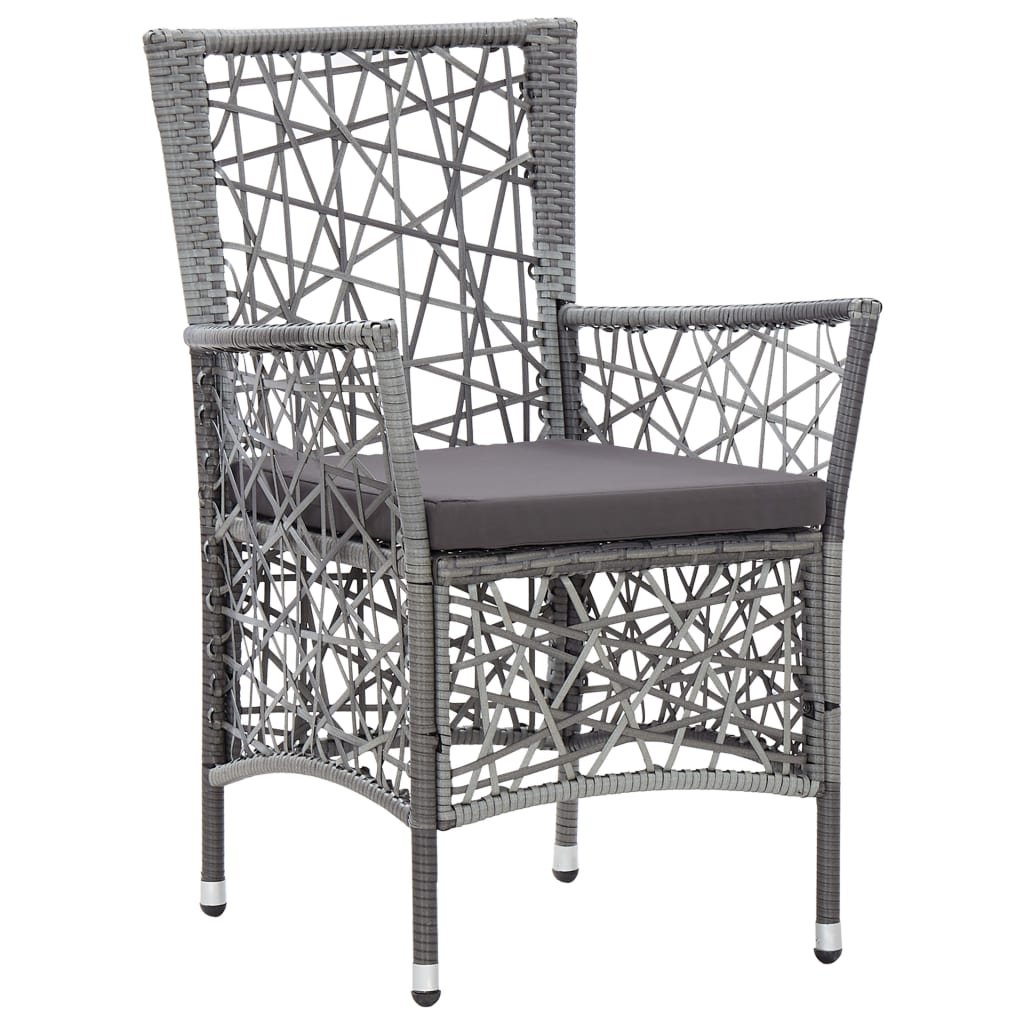 Ensemble à manger d'extérieur 7 pcs Résine tressée Gris - XIOS