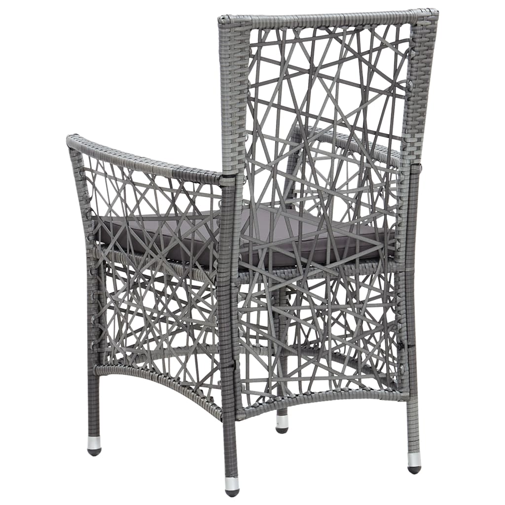 Ensemble à manger d'extérieur 7 pcs Résine tressée Gris - XIOS