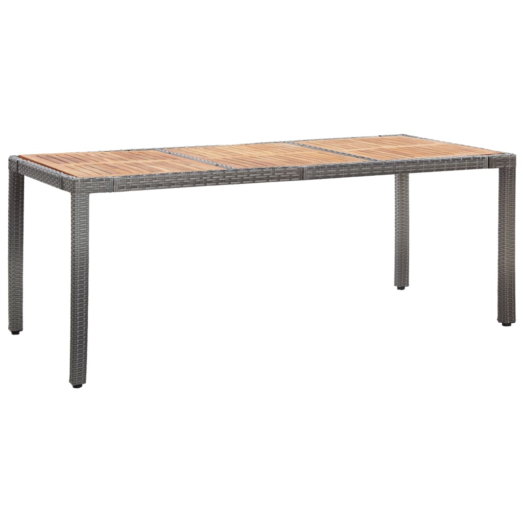 Ensemble à manger d'extérieur 9pcs coussins Résine tressée Gris - XIOS