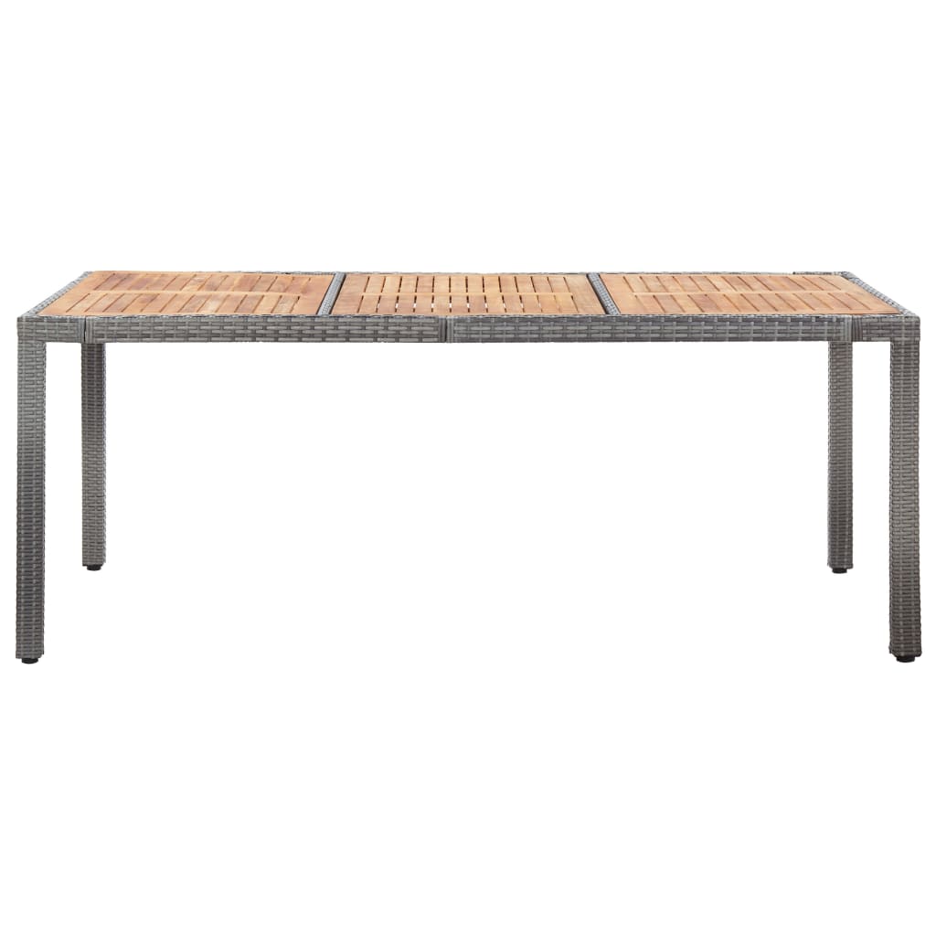 Ensemble à manger d'extérieur 9pcs coussins Résine tressée Gris - XIOS