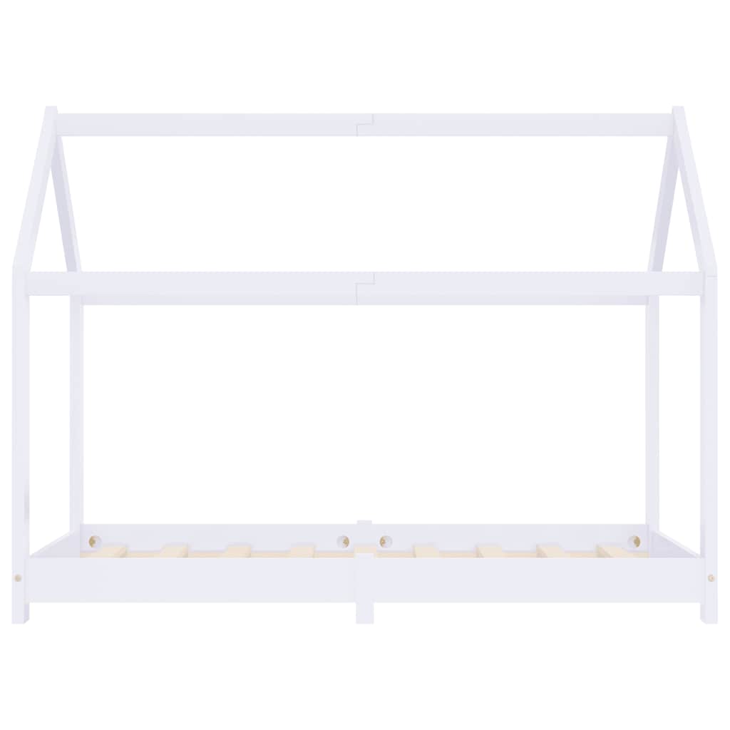 Cadre de lit d'enfant Blanc Bois de pin massif 80x160 cm - XIOS