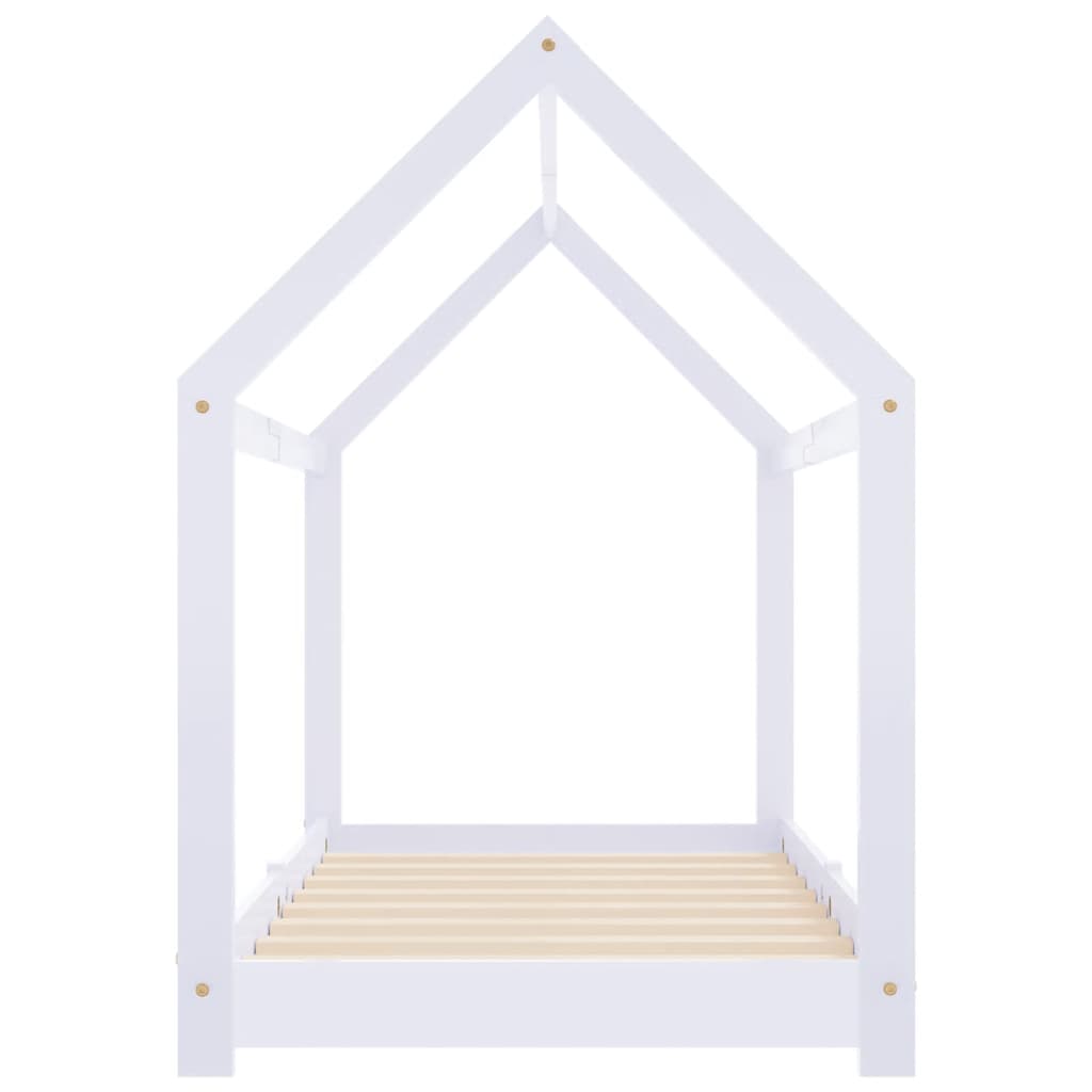 Cadre de lit d'enfant Blanc Bois de pin massif 80x160 cm - XIOS