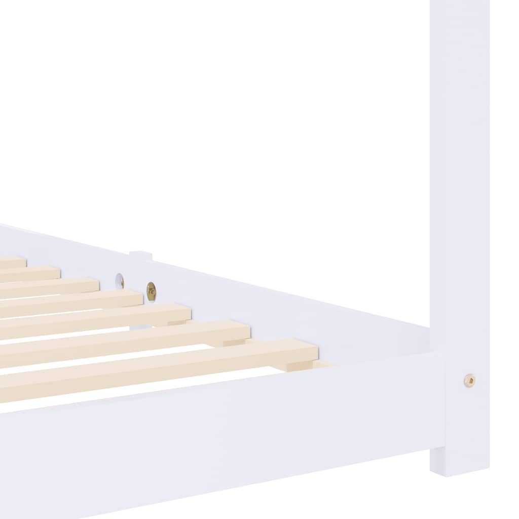 Cadre de lit d'enfant Blanc Bois de pin massif 80x160 cm - XIOS