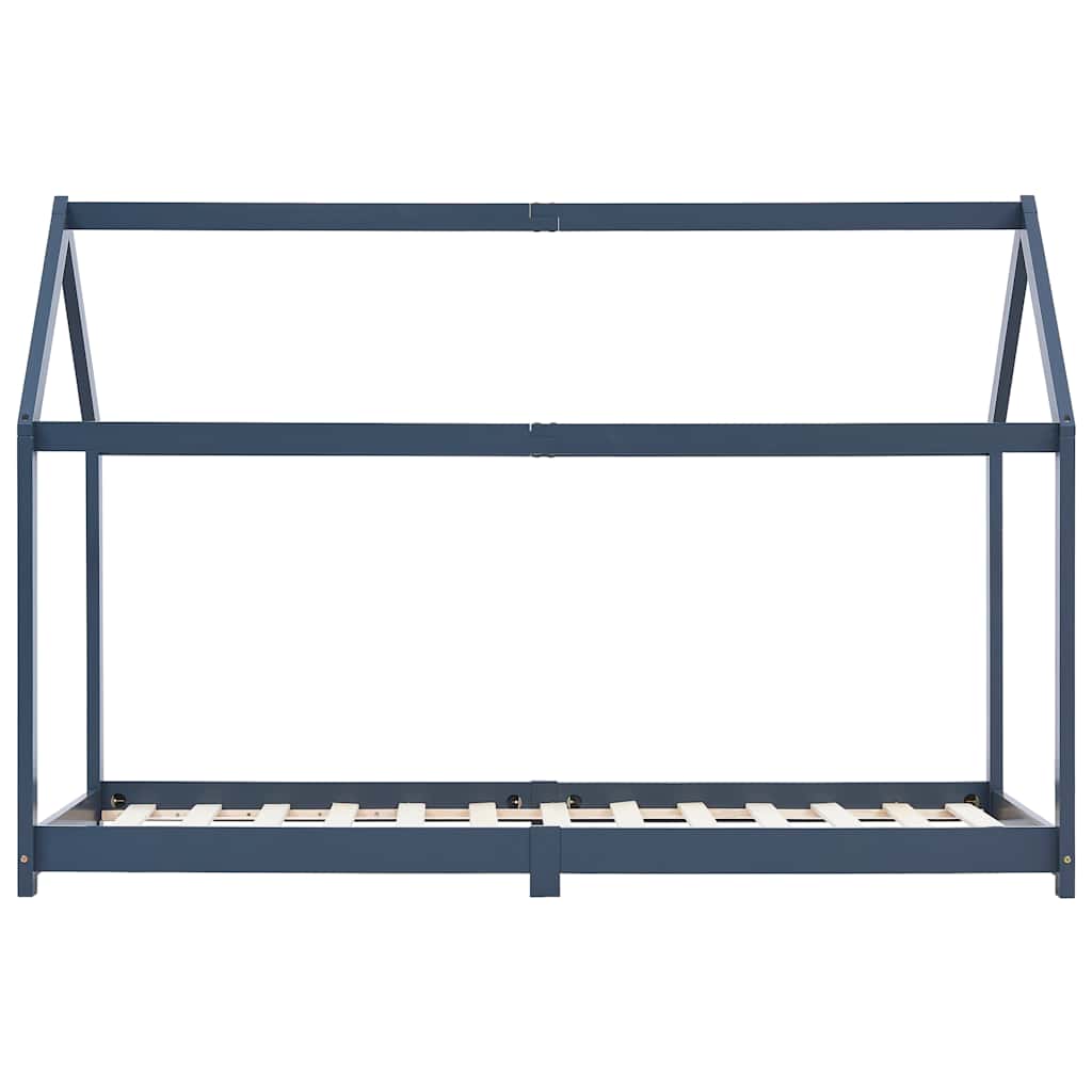 Cadre de lit d'enfant Gris Bois de pin massif 90 x 200 cm - XIOS