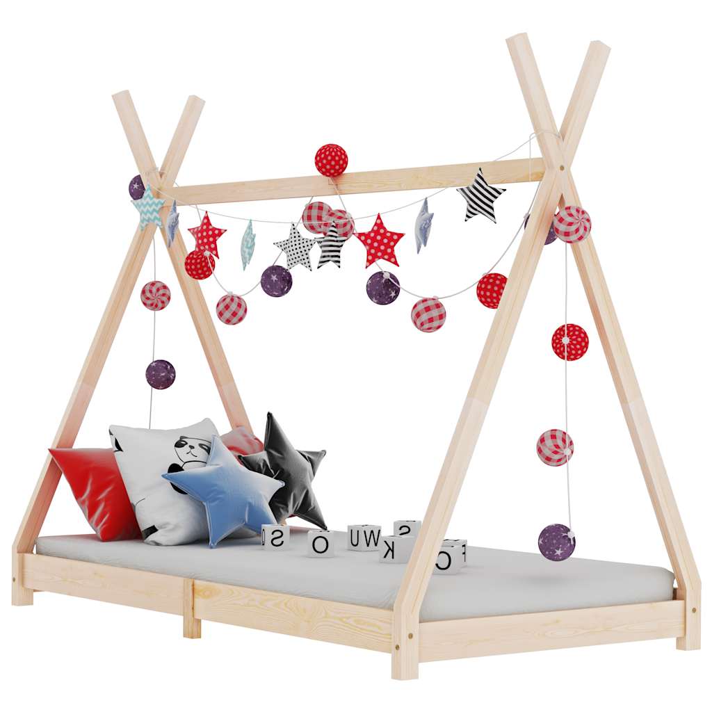 Cadre de lit d'enfant Bois de pin massif 80x160 cm - XIOS