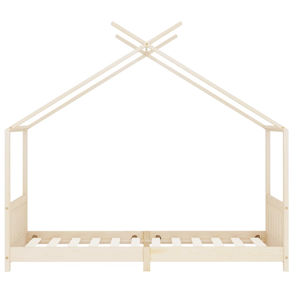 Cadre de lit d'enfant Bois de pin massif 90 x 200 cm Lits bébés et enfants vidaXL