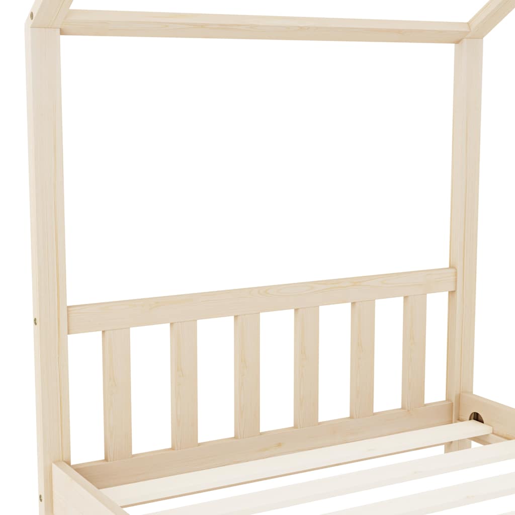 Cadre de lit d'enfant Bois de pin massif 90 x 200 cm Lits bébés et enfants vidaXL