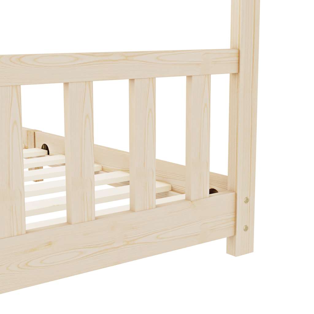 Cadre de lit d'enfant Bois de pin massif 90 x 200 cm Lits bébés et enfants vidaXL