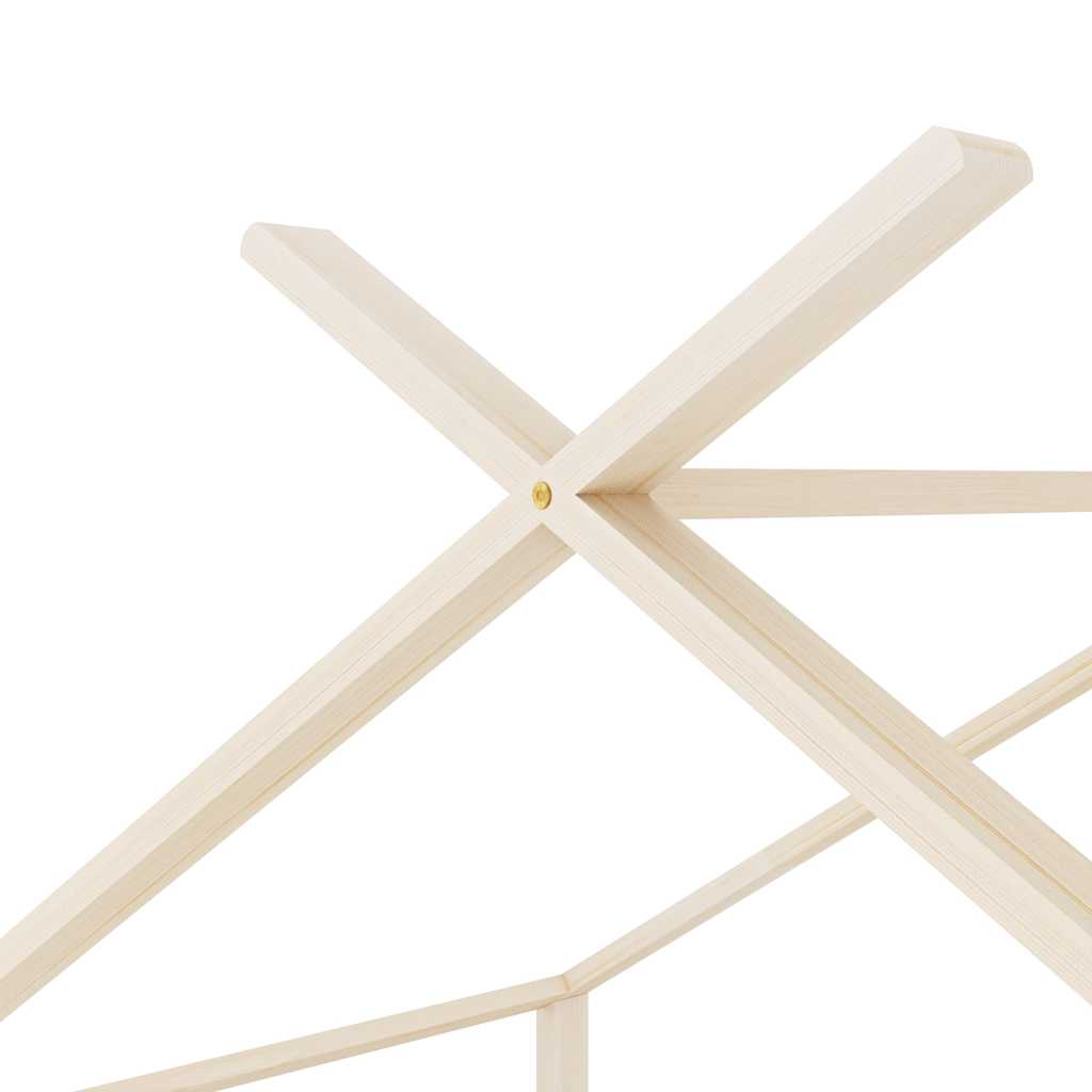 Cadre de lit d'enfant Bois de pin massif 90 x 200 cm Lits bébés et enfants vidaXL
