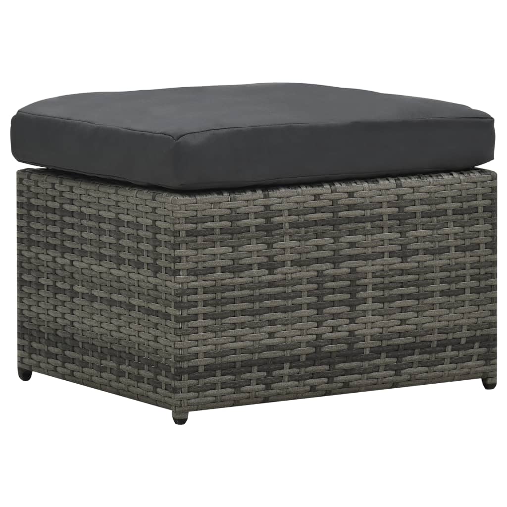 Salon de jardin 4 pcs avec coussins Résine tressée Anthracite - XIOS