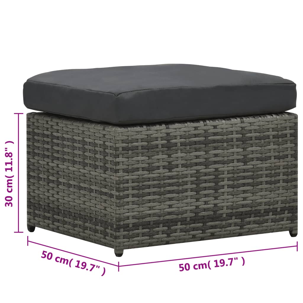 Salon de jardin 4 pcs avec coussins Résine tressée Anthracite - XIOS