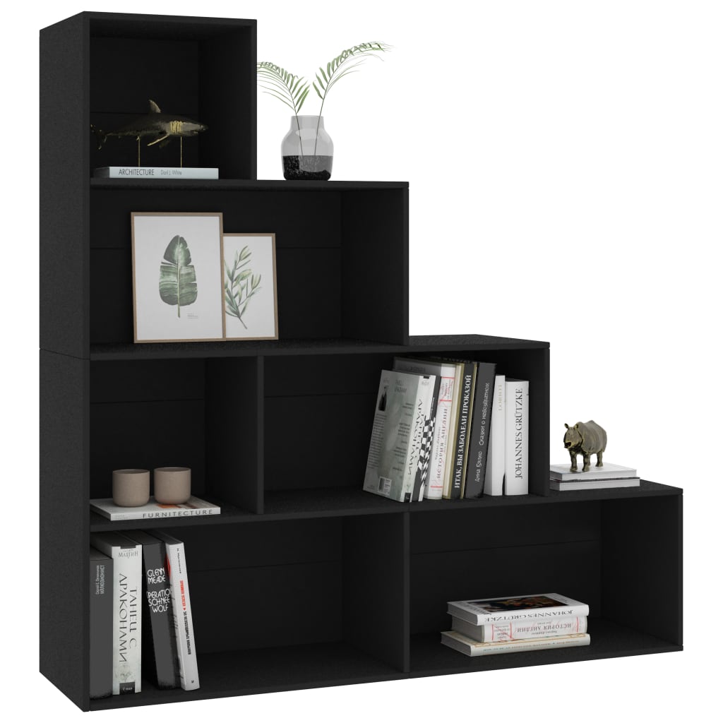 Bibliothèque/Séparateur de pièce Noir Bois d’ingénierie - XIOS