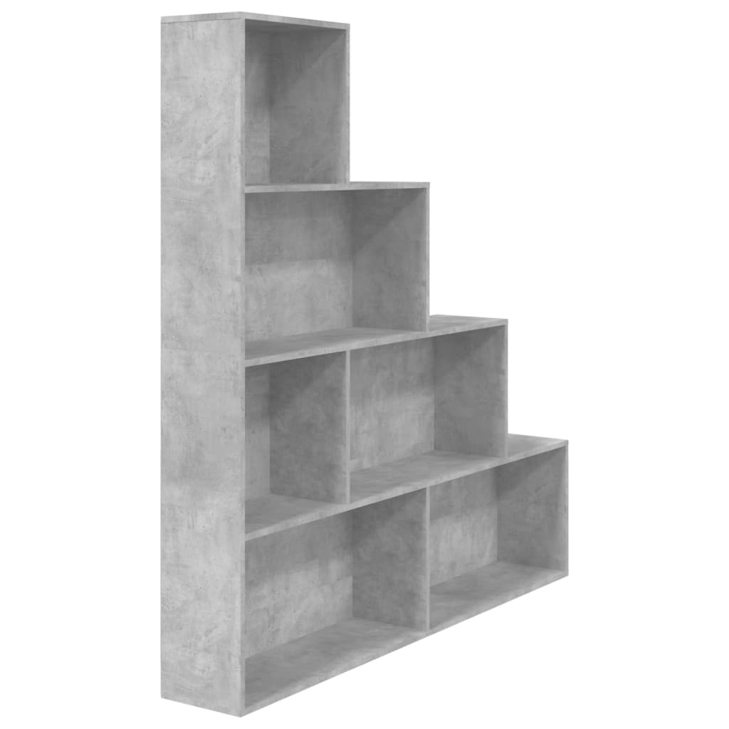 Bibliothèque/Séparateur de pièce Gris béton Bois d'ingénierie - XIOS
