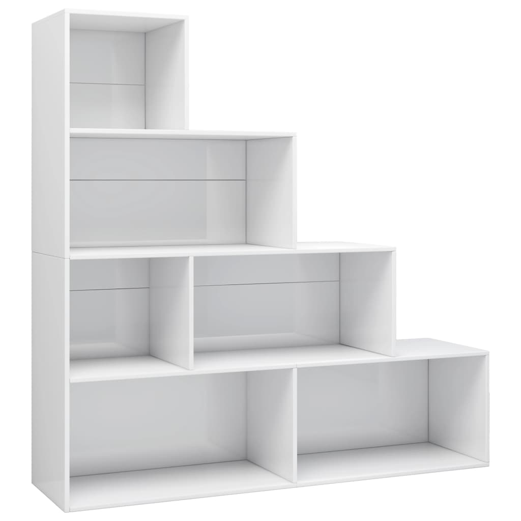 Bibliothèque/Séparateur de pièce Blanc brillant Bois ingénierie - XIOS