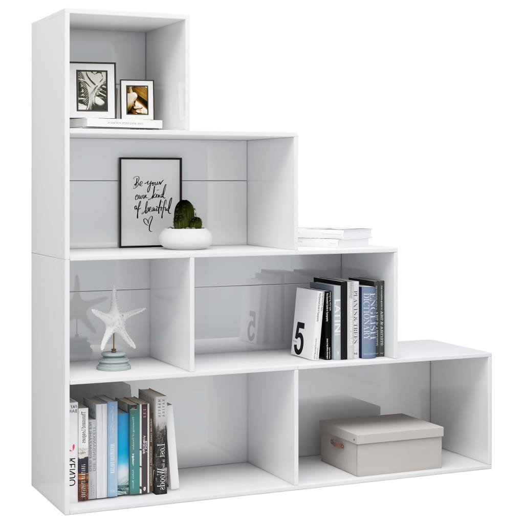 Bibliothèque/Séparateur de pièce Blanc brillant Bois ingénierie - XIOS