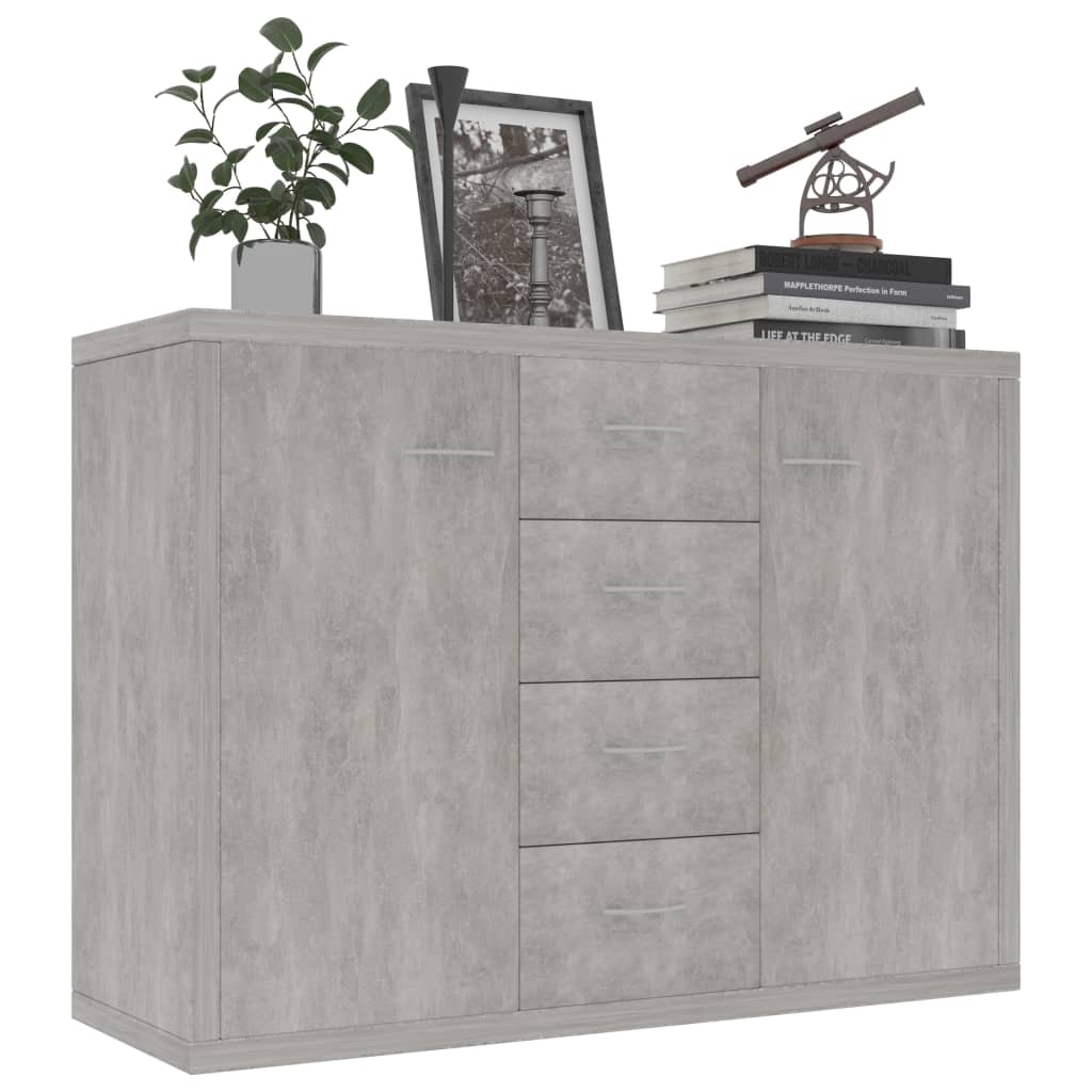 Buffet Gris béton 88x30x65 cm Bois d'ingénierie - XIOS