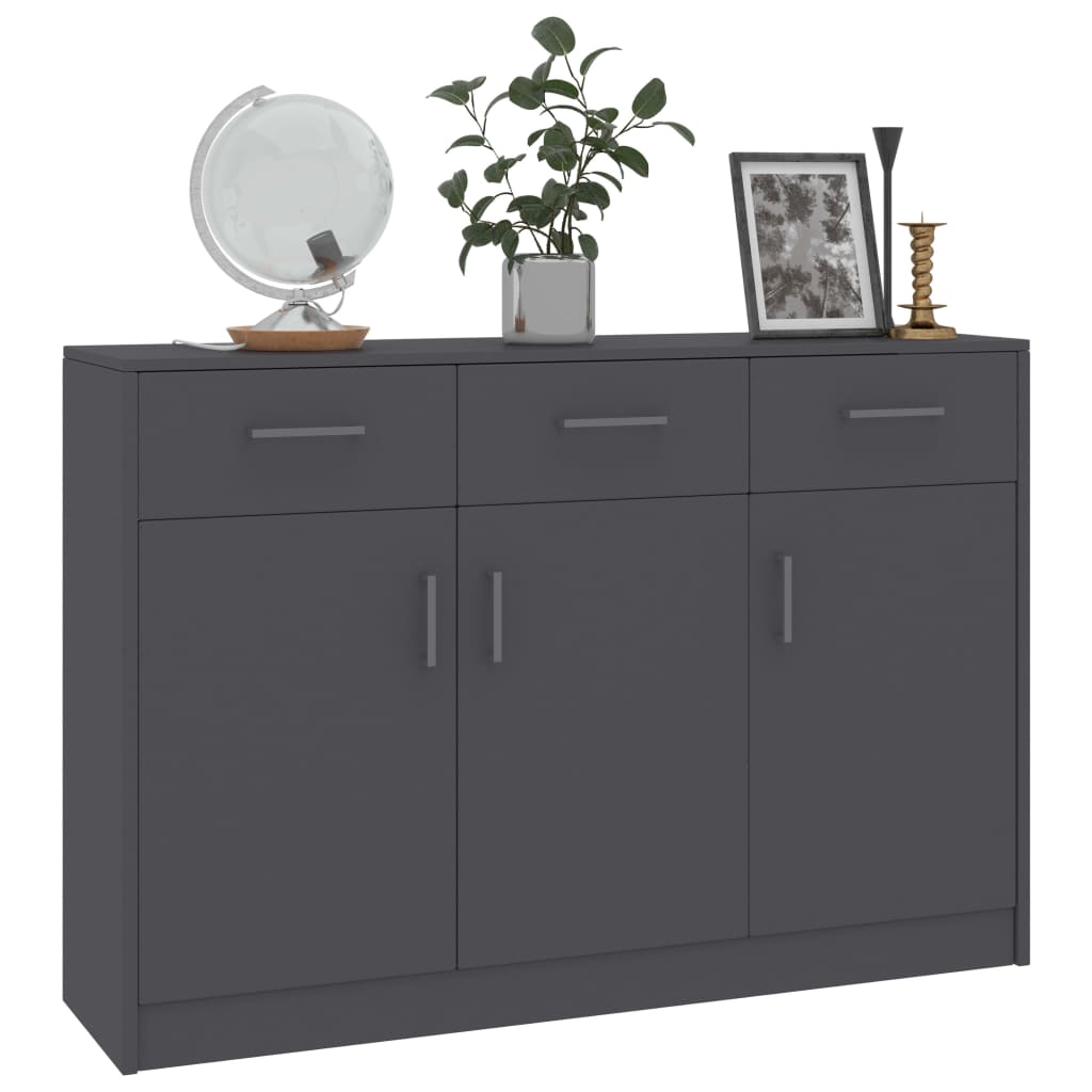 Buffet Gris 110x30x75 cm Bois d’ingénierie - XIOS