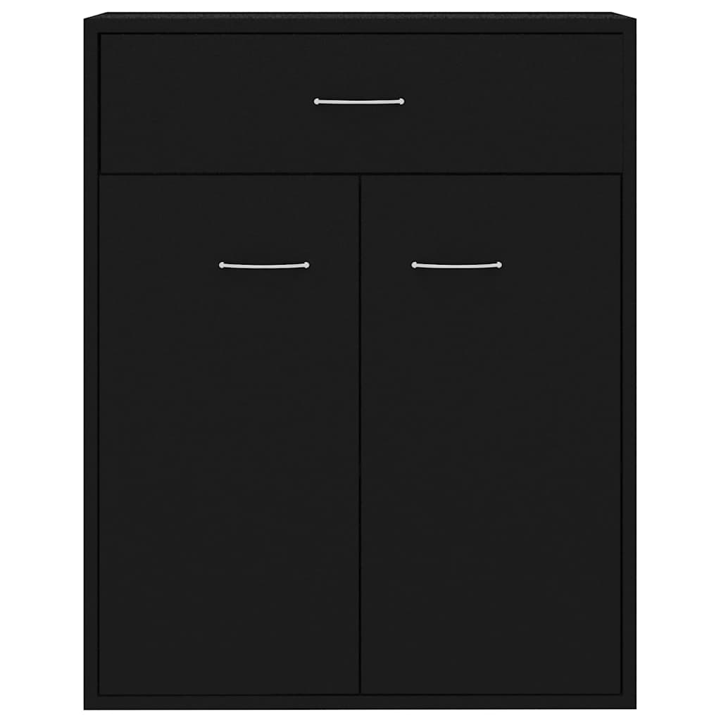 Buffet noir 60x30x75 cm bois d'ingénierie - XIOS