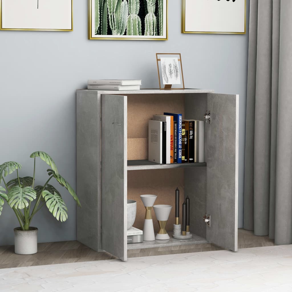 Buffet Gris béton 60x30x75 cm Bois d'ingénierie - XIOS