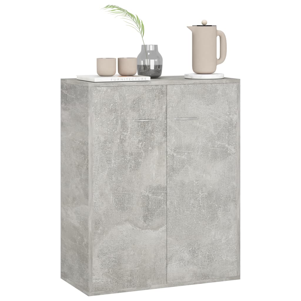 Buffet Gris béton 60x30x75 cm Bois d'ingénierie - XIOS