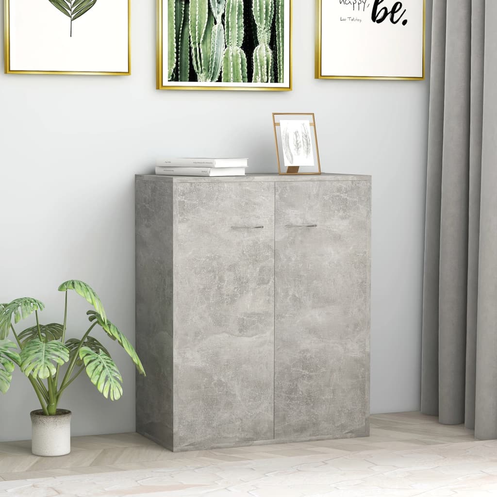 Buffet Gris béton 60x30x75 cm Bois d'ingénierie - XIOS