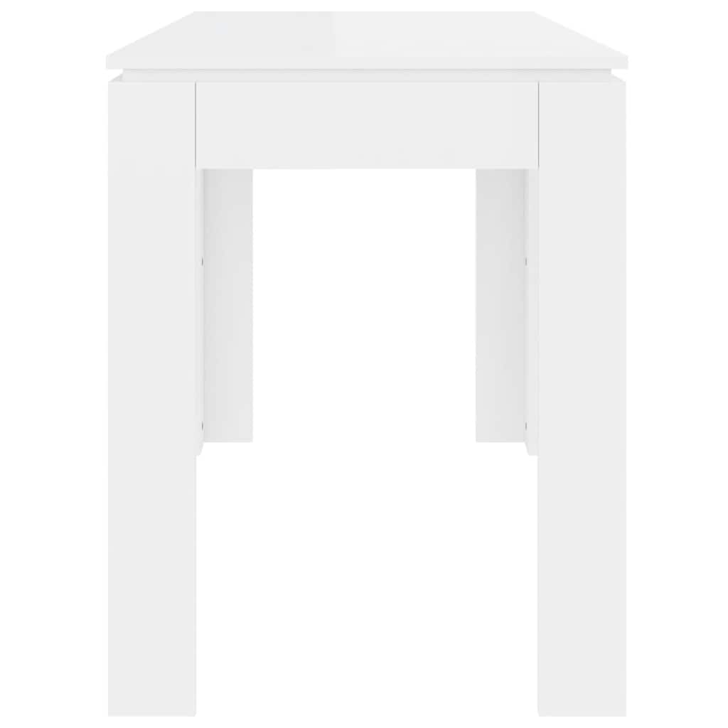 Table à manger Blanc brillant 120x60x76 cm Bois d'ingénierie - XIOS