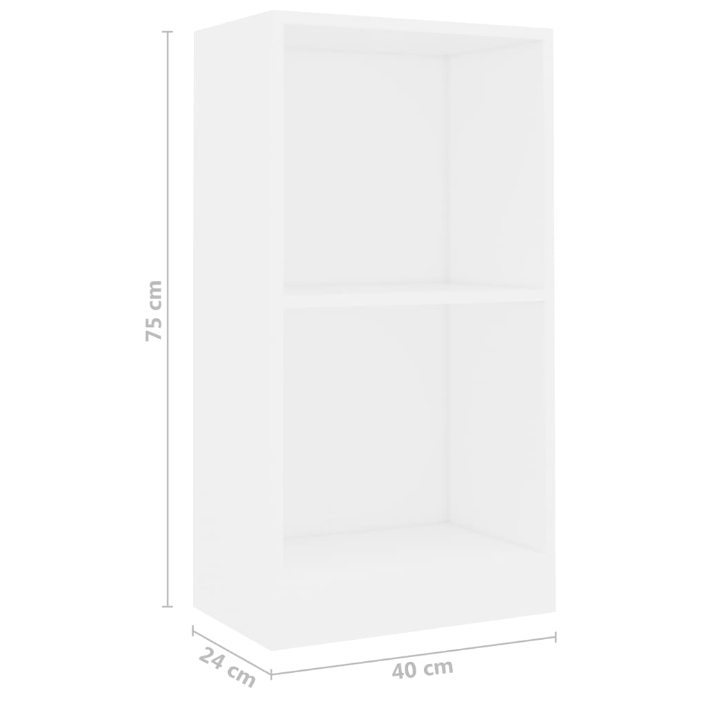 Bibliothèque blanc 40x24x75 cm bois d'ingénierie - XIOS