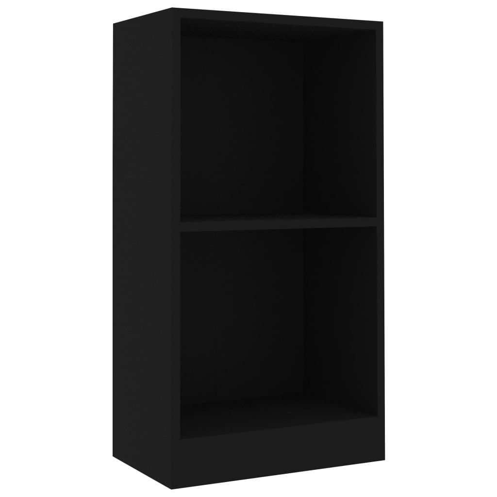 Bibliothèque noir 40x24x75 cm bois d'ingénierie - XIOS