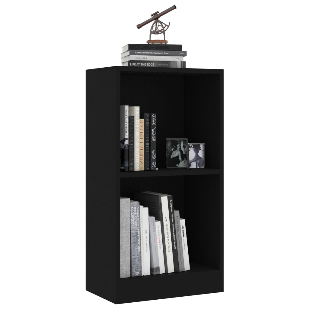Bibliothèque noir 40x24x75 cm bois d'ingénierie - XIOS