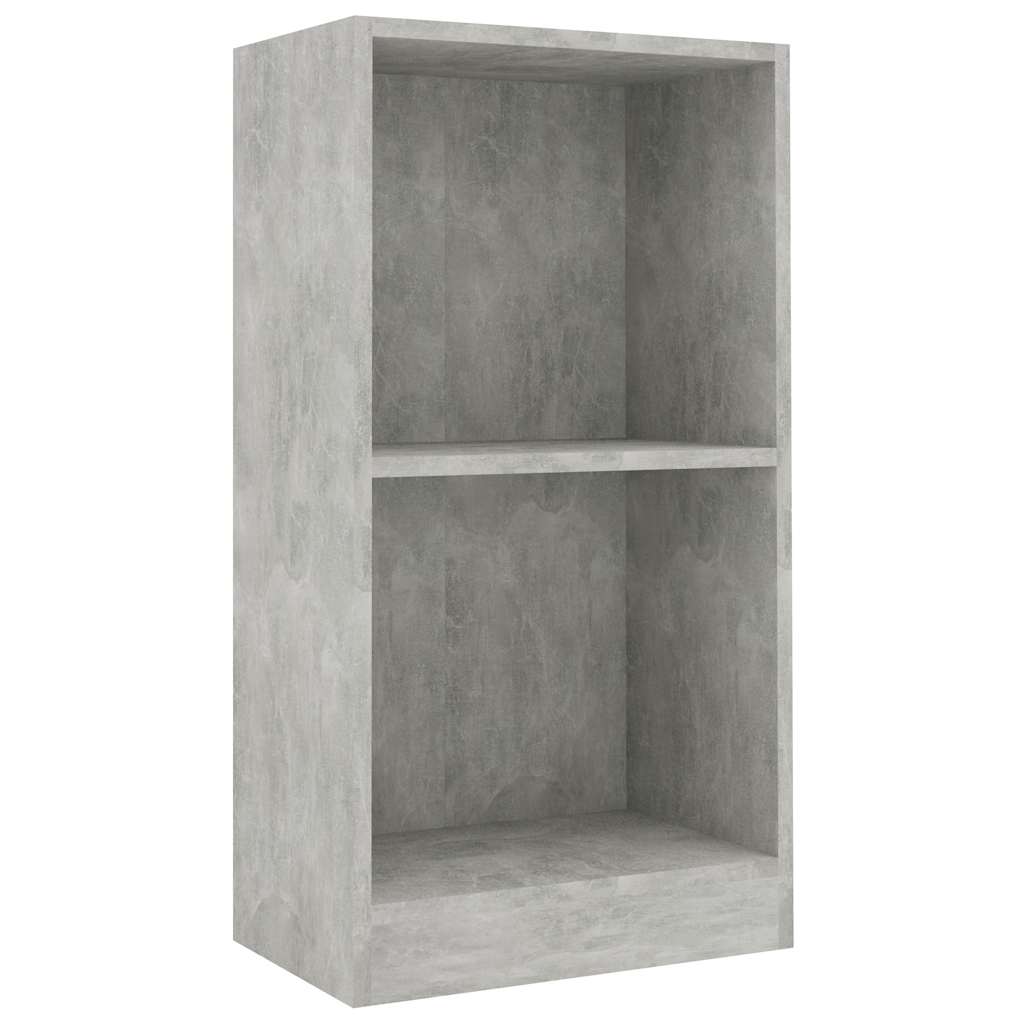 Bibliothèque gris béton 40x24x75 cm bois d'ingénierie - XIOS