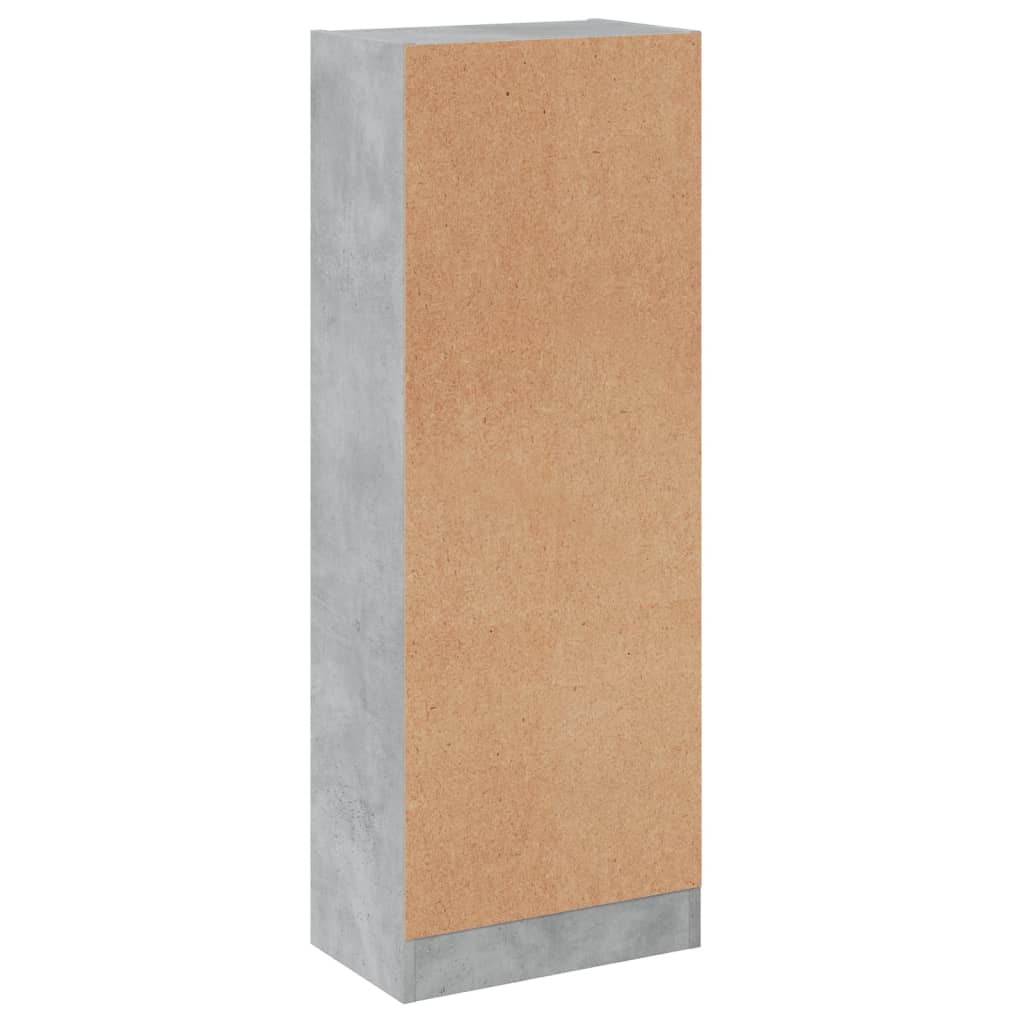 Bibliothèque à 3 niveaux gris béton bois d'ingénierie - XIOS