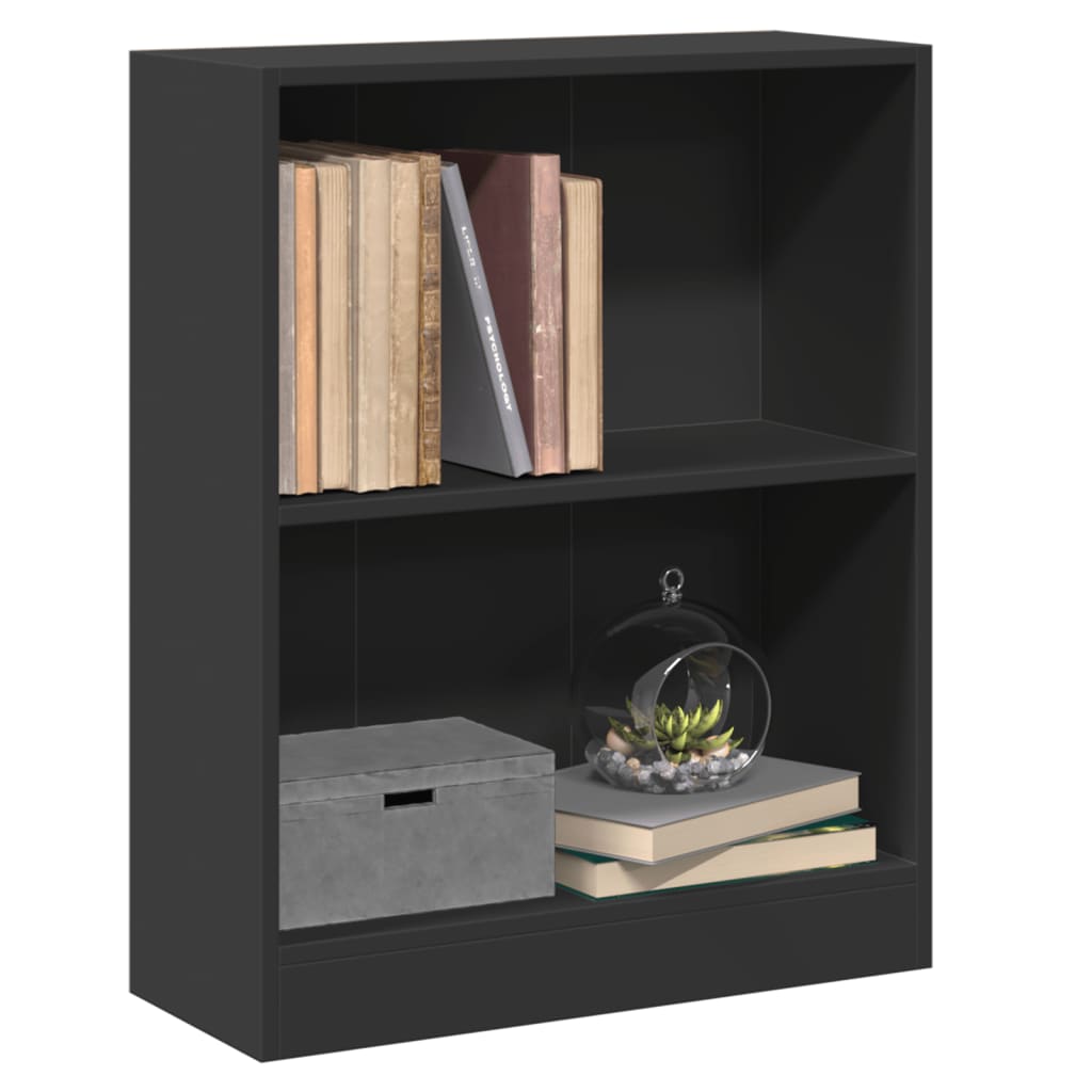 Bibliothèque Noir 60x24x76 cm Bois d'ingénierie - XIOS