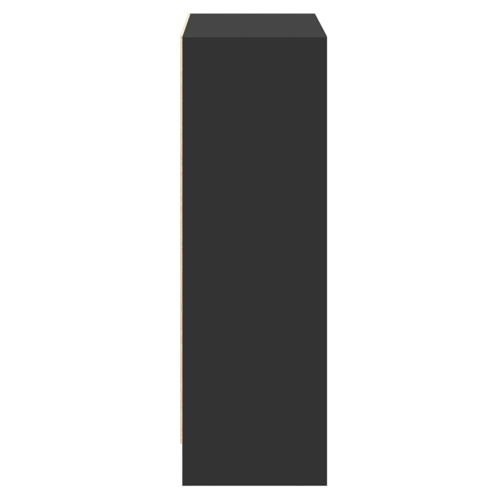 Bibliothèque Noir 60x24x76 cm Bois d'ingénierie - XIOS