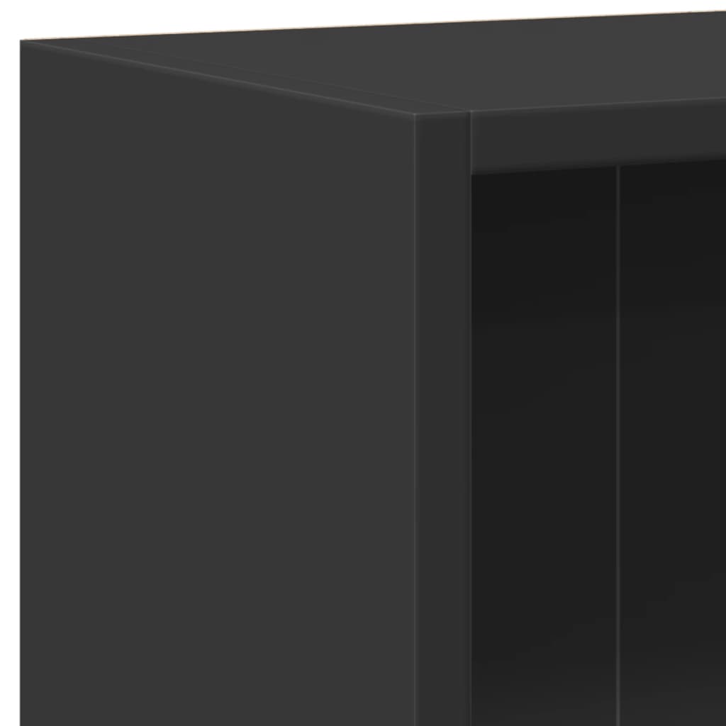 Bibliothèque Noir 60x24x76 cm Bois d'ingénierie - XIOS