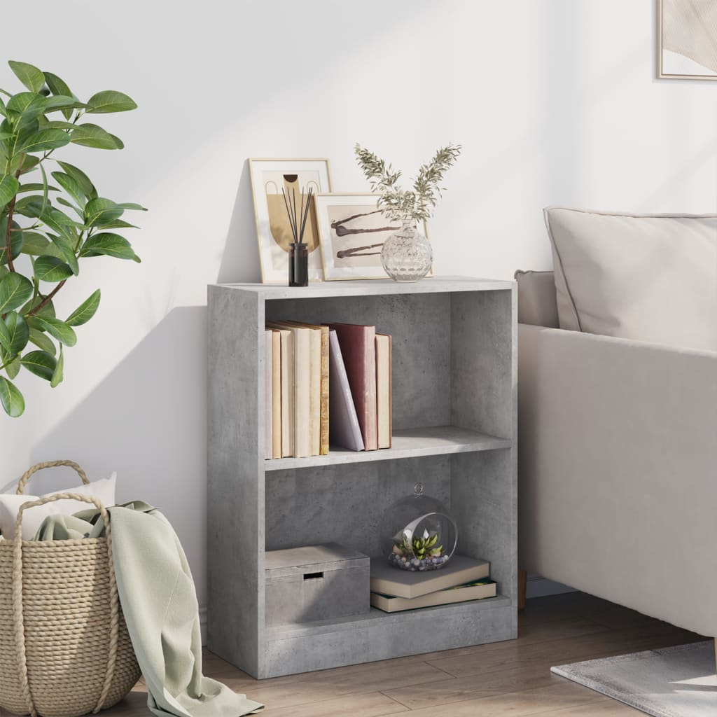 Bibliothèque Gris béton 60x24x76 cm Bois d'ingénierie - XIOS