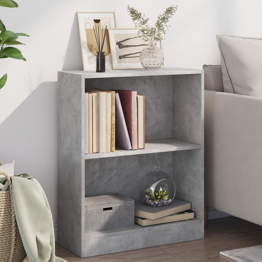 Bibliothèque Gris béton 60x24x76 cm Bois d'ingénierie - XIOS