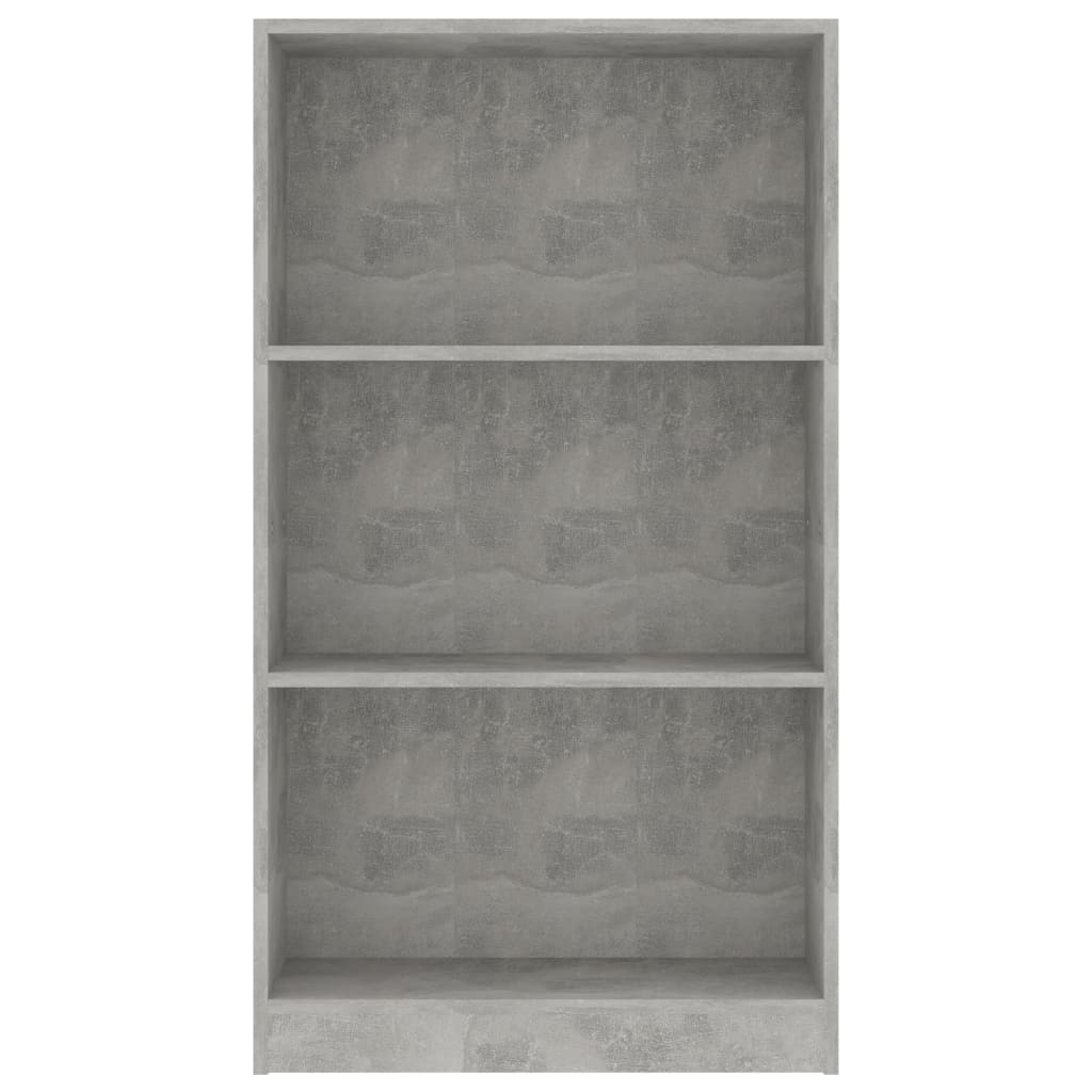 Bibliothèque 3 niveaux Gris béton 60x24x109cm Bois d'ingénierie - XIOS