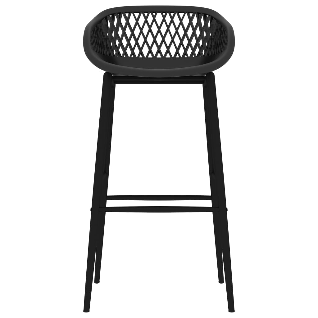Chaises de bar lot de 2 noir - XIOS
