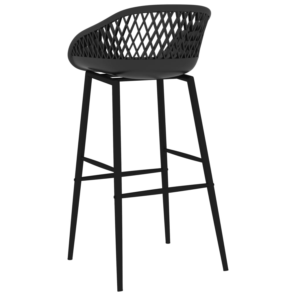 Chaises de bar lot de 2 noir - XIOS