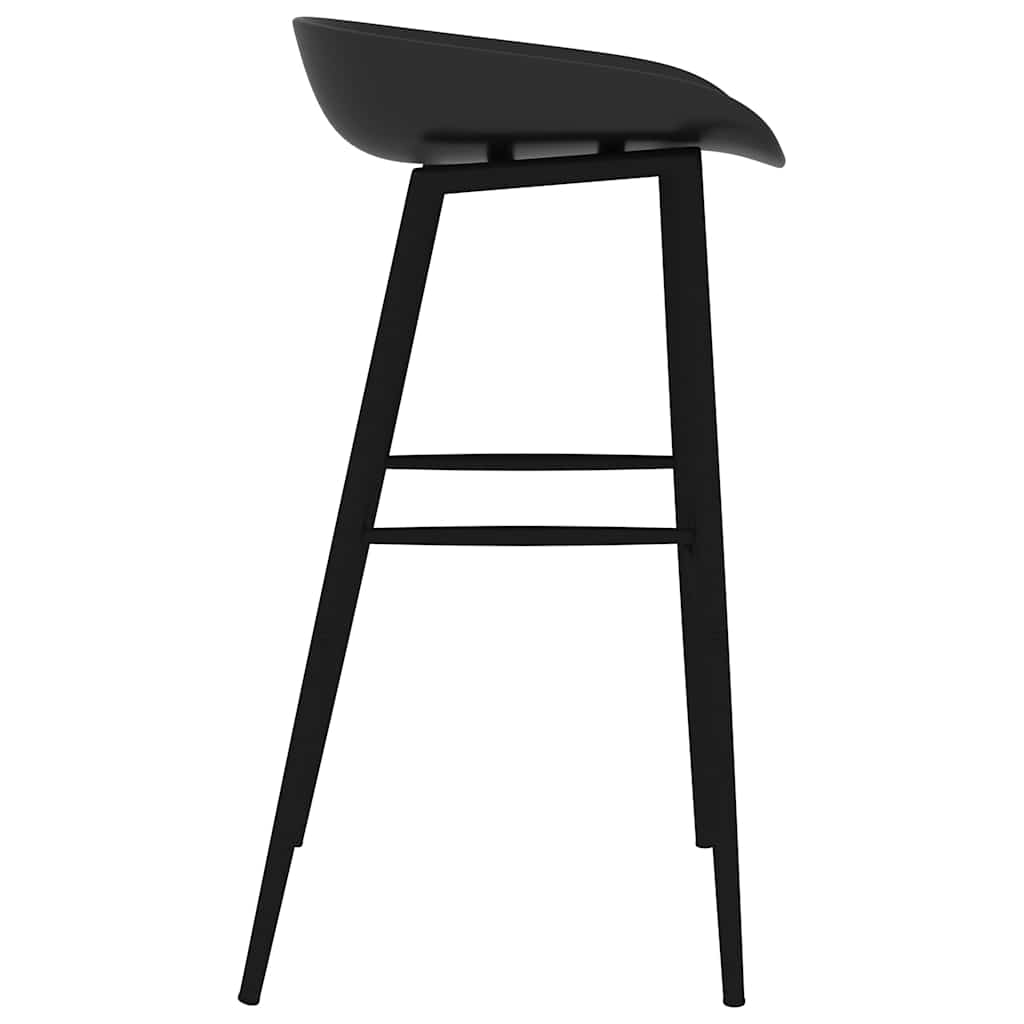 Chaises de bar lot de 2 noir - XIOS